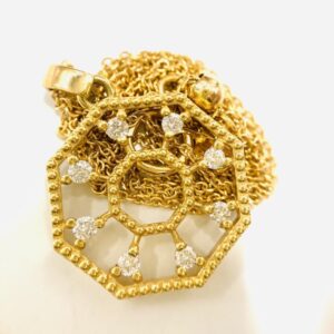 K18 ダイヤモンド 0.17ct付きネックレス